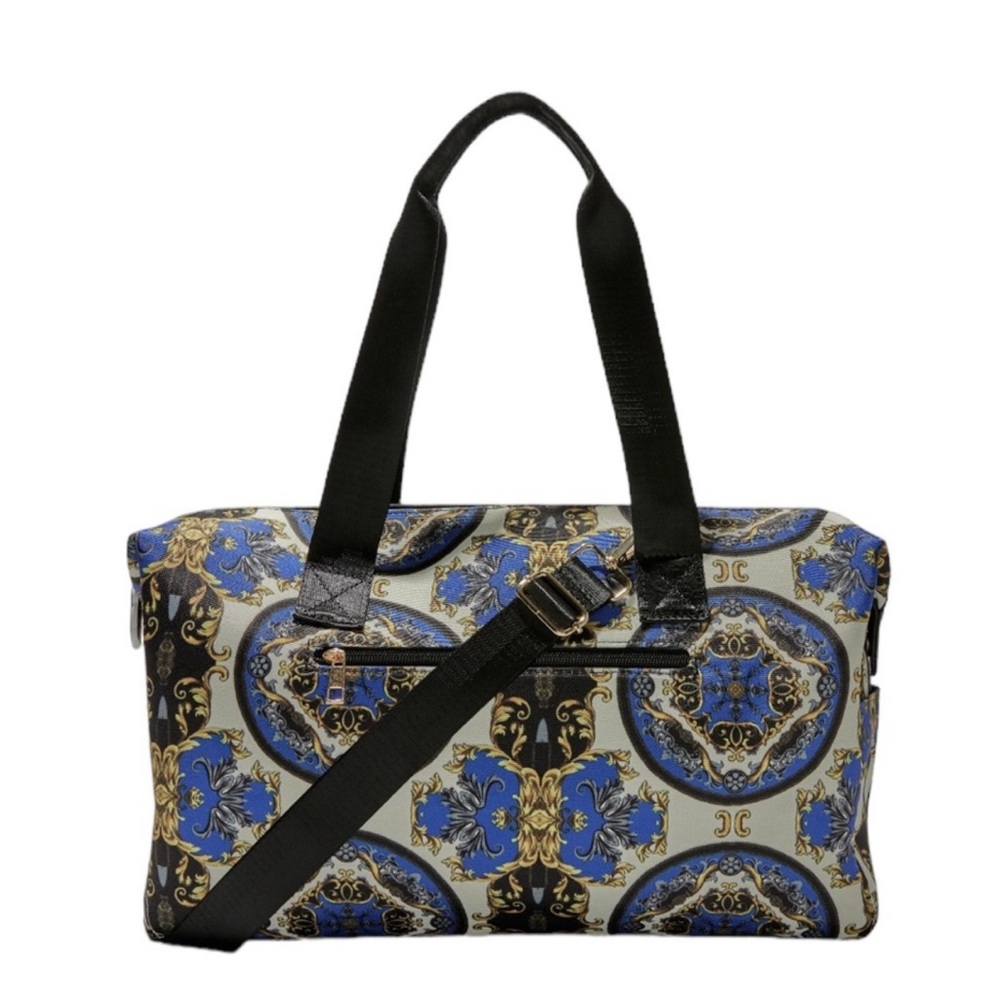 alice + olivia by Stacey Bendet. Beautiful Royal blue and gold duffle bag.
